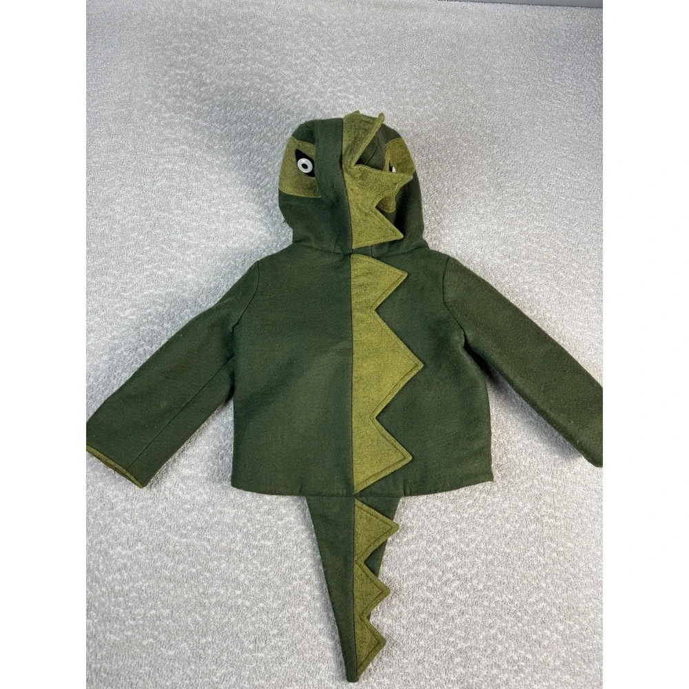 Little Goodall Coat Toddler 4 Green Wool Dinosaur Costume Hooded Tail‎ Spikes